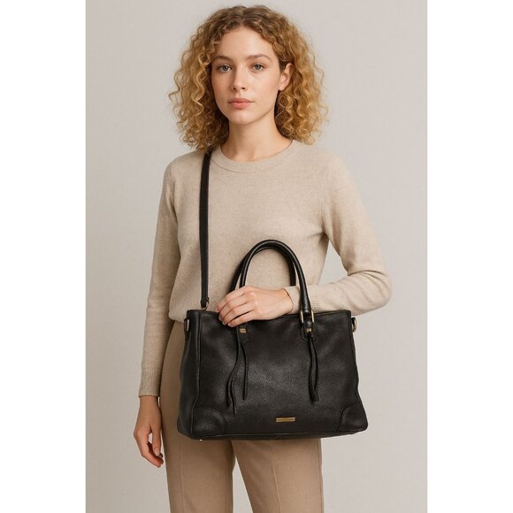 Rebecca Minkoff Bag Regan Black Pebbled Leather Shoulder Crossbody WOMEN'S WOMAN - Picture 15 of 15